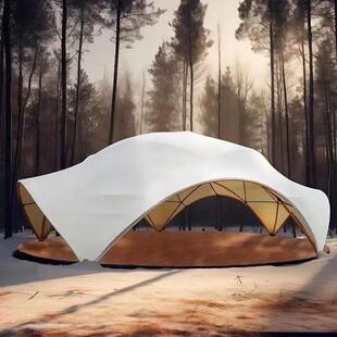 大型苍建篷穹天幕展览遮展会阳搭HUA穹顶帐花朵天穹户外露营团建