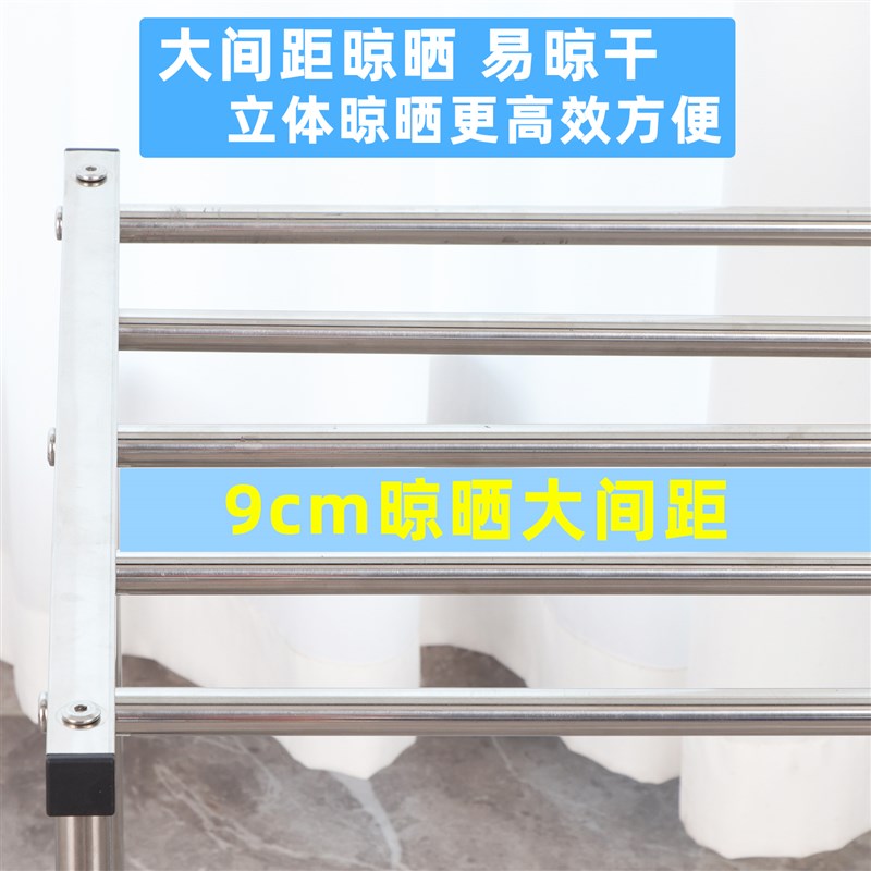 落地式移动毛巾架m美发店专用美容院洗车店理发店不锈钢晾晒架子