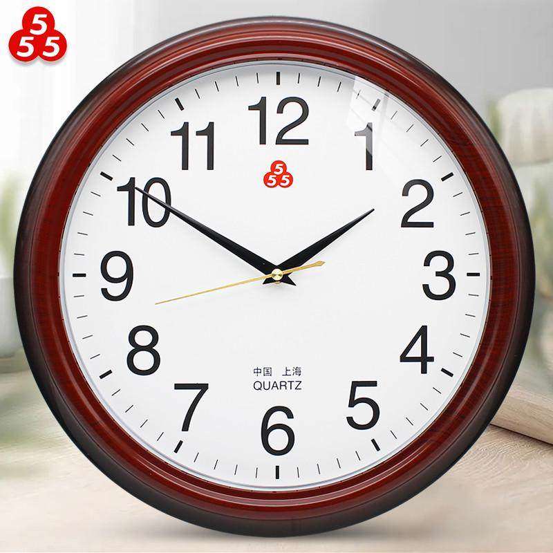 三五牌555钟表挂钟客厅家用时尚时钟挂墙卧室静音石英钟圆形挂表,家居饰品,挂钟,淘宝优惠券,粉丝福利购,淘宝优惠卷