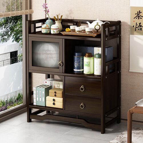 茶柜置物架家用茶叶柜茶s具收纳架博古架非实木中式多宝阁摆件架