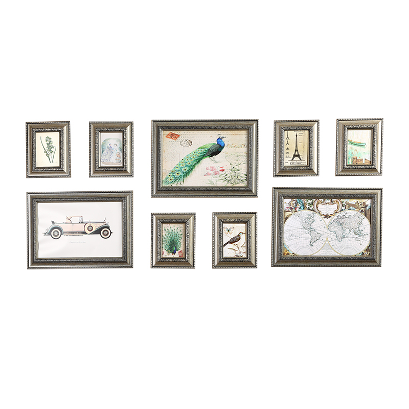 欧式相框墙组合创意美式复古挂墙沙发背景照片墙V装饰免打孔客厅