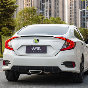 适用于16-21款十代思域尾翼免打孔新思域改装高配原厂小尾翼碳纤