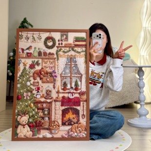 圣诞暖居 Ezz图韵小铺正品 300 500 原创拼图 1000 刺绣款