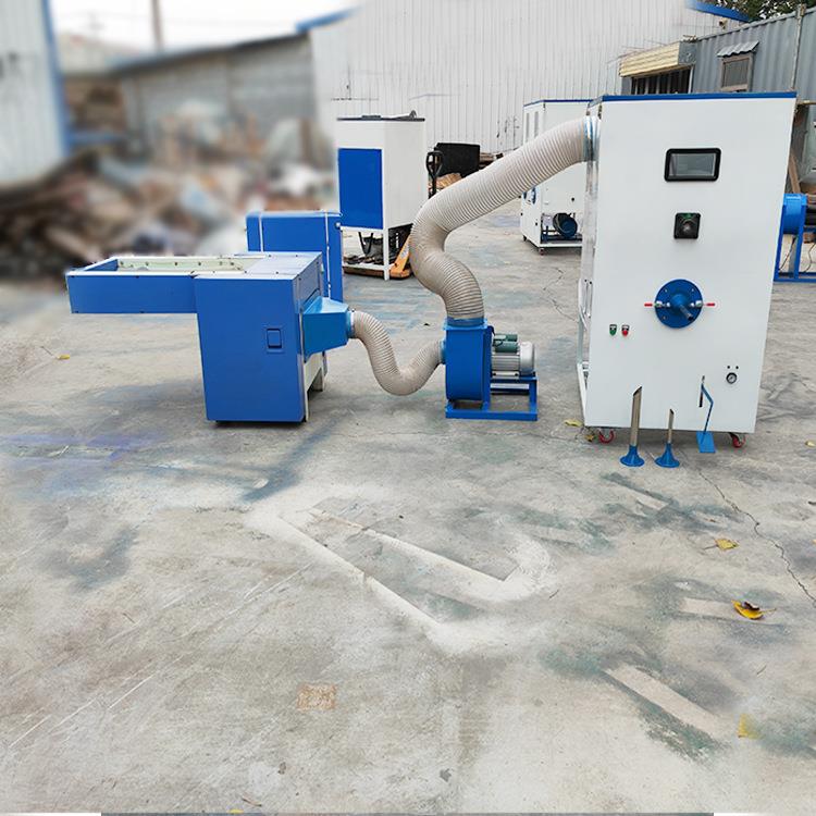 大型双口靠垫抱枕充棉机枕芯抱枕充棉机丝绵再生棉开松机