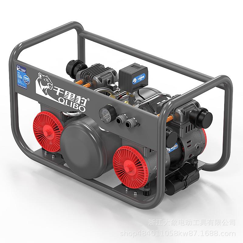 DX16-02A1680W×2-10L气泵无油静音小型工业级带轮便携大功