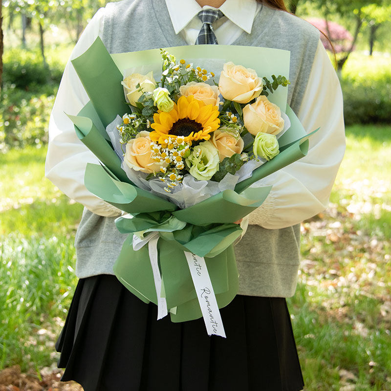 武汉同城小花束清新花店送花洪山江D夏区送同学闺蜜毕业季鲜花速