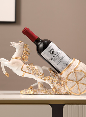 马红酒架装饰品客厅乔迁礼物家用餐边柜酒柜创意摆件柜.葡萄酒架