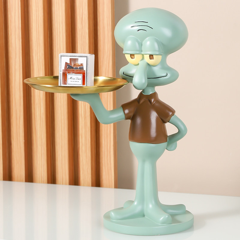 家居玄关章鱼哥托盘大型摆件收纳架钥匙J架首饰饮料盘装饰品摆件,家居饰品,落地摆件,淘宝优惠券,粉丝福利购,淘宝优惠卷