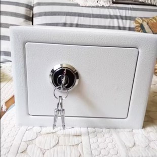 小物件饰品收纳盒带锁的小盒B子钱箱贵重家用证件收纳箱防盗