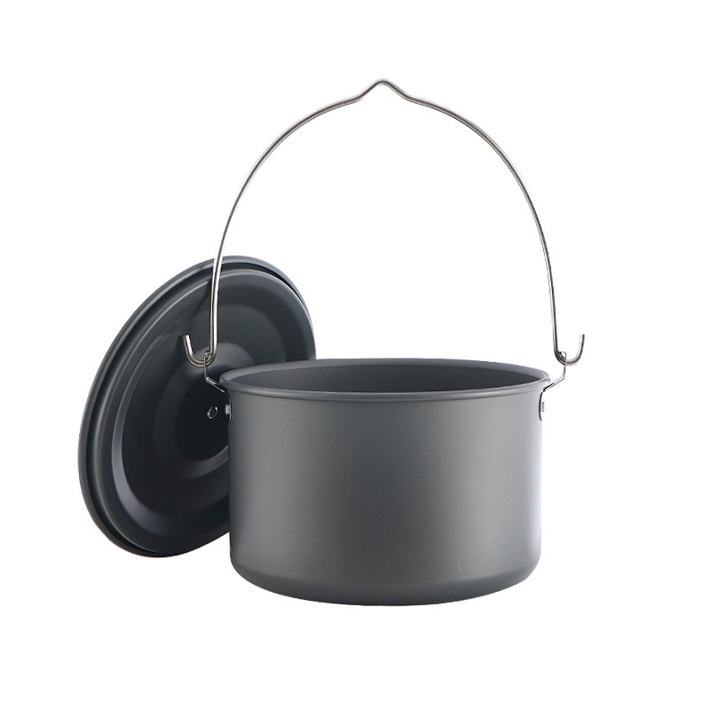 户外吊锅a野营锅大号烧烤汤锅自驾便携锅具野外炊具套锅野餐不粘