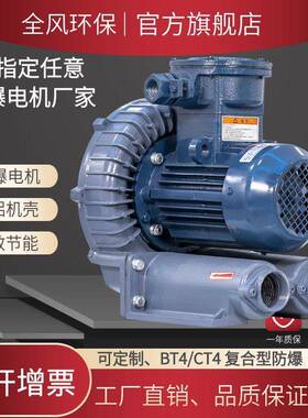 FB-25防爆高压风机18.5KW直连防爆旋涡风机皮带耐高温防爆鼓风机