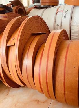 黄色橡胶帆布带提升机带平皮带抛丸机帆布输送带传动带板带平胶带