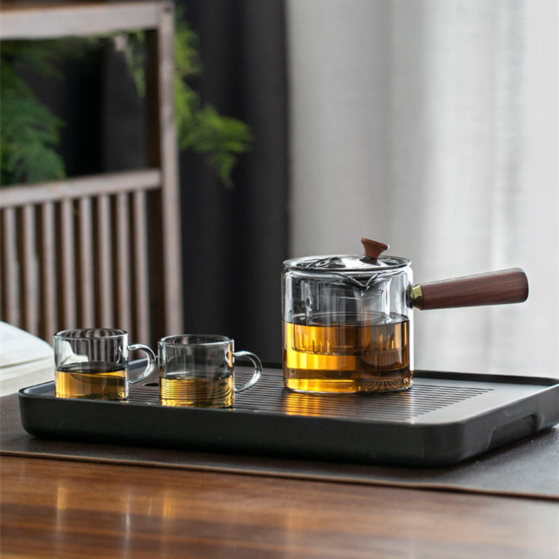 侧把壶黑晶炉煮茶器玻璃泡茶壶家用耐高温单壶茶水X分离茶具套组,餐饮具,茶壶,淘宝优惠券,粉丝福利购,淘宝优惠卷