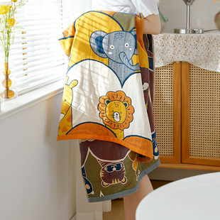 纯棉纱布浴巾大人家用p吸水速干不掉毛全棉男大号毛巾春秋女士专