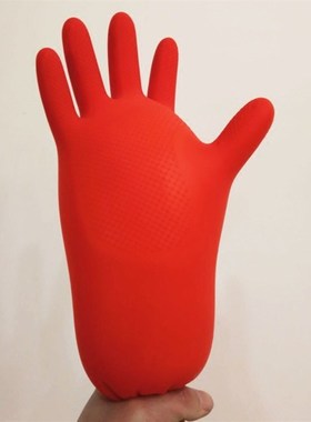 大田38公分h红色乳胶手套加长洗碗防水耐用防静电劳保家务手套