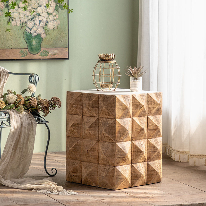 侘寂风复古e实木小茶几客厅沙发边几民宿角几样板房酒店床头小桌,家居饰品,装饰摆件,淘宝优惠券,粉丝福利购,淘宝优惠卷