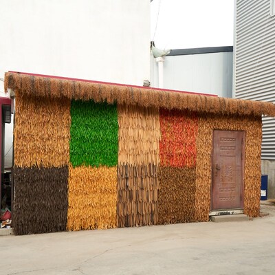 细条草仿真茅草稻草凉亭u户外塑料毛草棚屋檐景区民宿庭院装饰