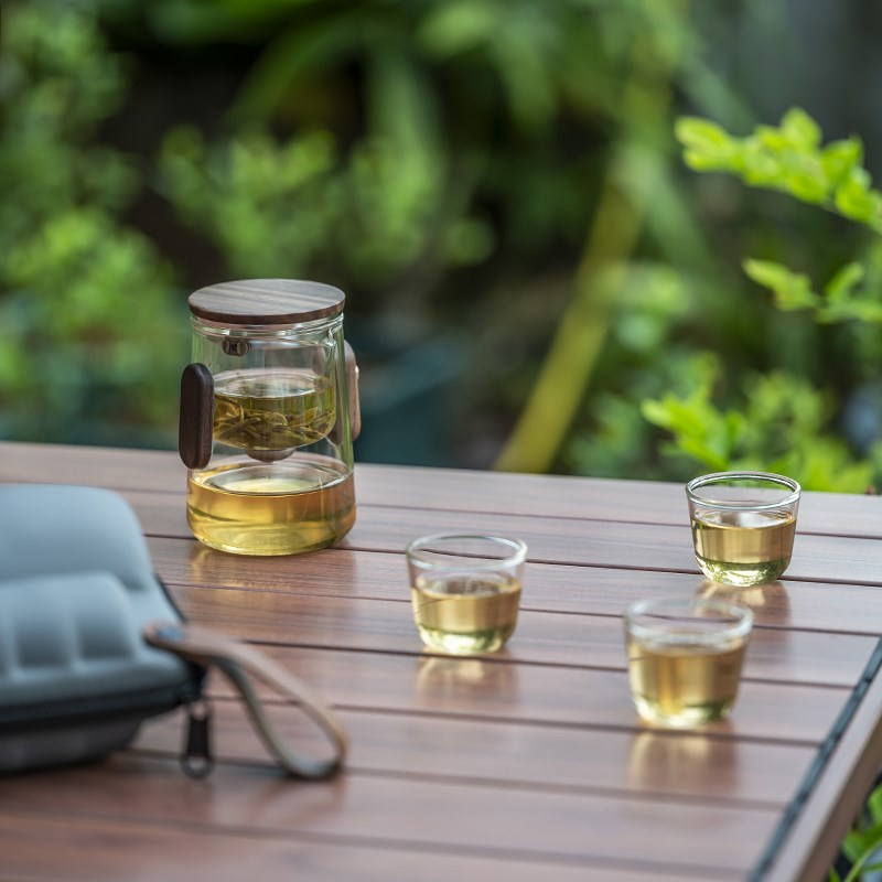 2024创意茶水分离快q客杯节日送礼露营喝茶自动泡茶壶随身旅行茶