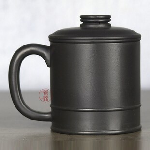 石黄紫砂杯泡茶杯茶水分离带过滤内胆茶漏男士高R档办公室陶瓷杯