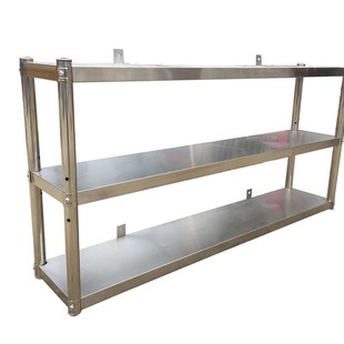 层架不锈钢厨房置物架吊架t子厨房上墙挂墙货架一层收纳架商用立