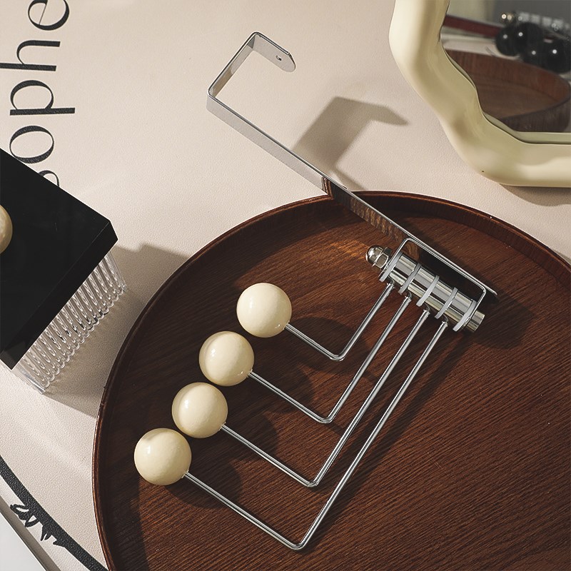 创意圆球门后挂钩衣架免打孔入户门上F挂衣不伤门卫生间收纳衣帽