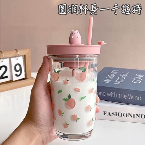 电动搅拌杯玻f璃杯子智能显温吸管杯咖啡牛奶蛋白粉自动搅拌摇摇