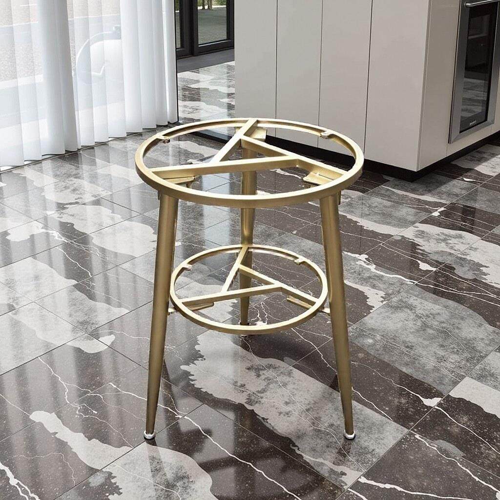 桌腿圆桌脚金属大理石支架阳台岩板桌腿底座茶几圆形桌脚餐桌桌架