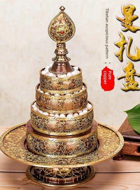 西藏供应尼泊尔纯铜手工雕刻铜色曼扎板西藏供应曼扎罗尺寸可选