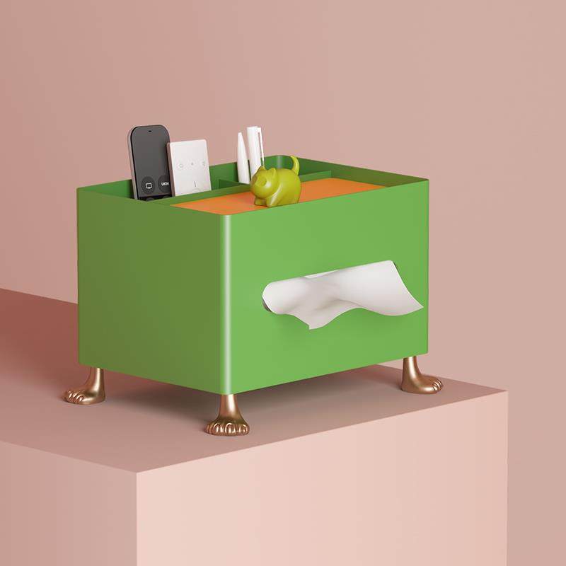 [空之喵喵]猫爪轻奢创意纸巾盒高档抽纸盒多功能遥控器收纳纸抽盒