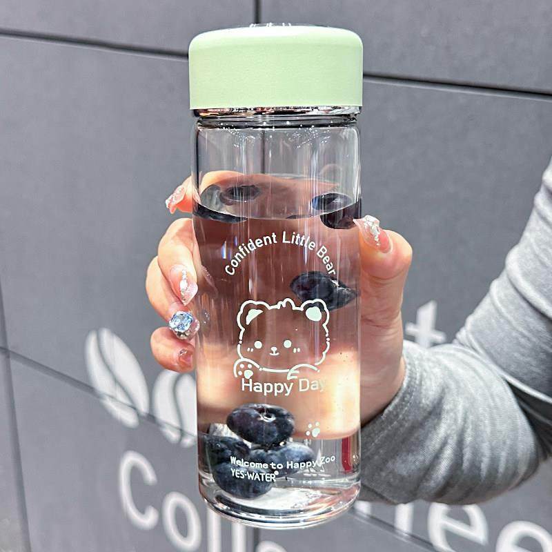 高硼硅玻璃杯简约清新学生水杯耐高温2025新款女生办公室夏天杯子,餐饮具,玻璃杯,淘宝优惠券,粉丝福利购,淘宝优惠卷