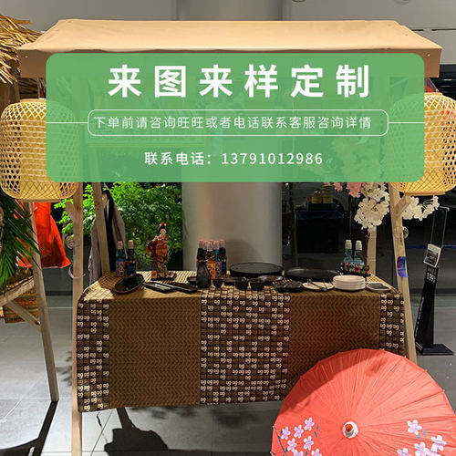 木质活动棚架集市移动摊位商场售货车户外实木展示架夜市摆摊神器