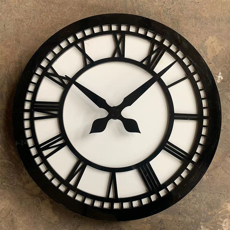 建筑塔钟楼顶大钟户外钟表夜间照明报时钟校园钟教堂钟广场钟金属