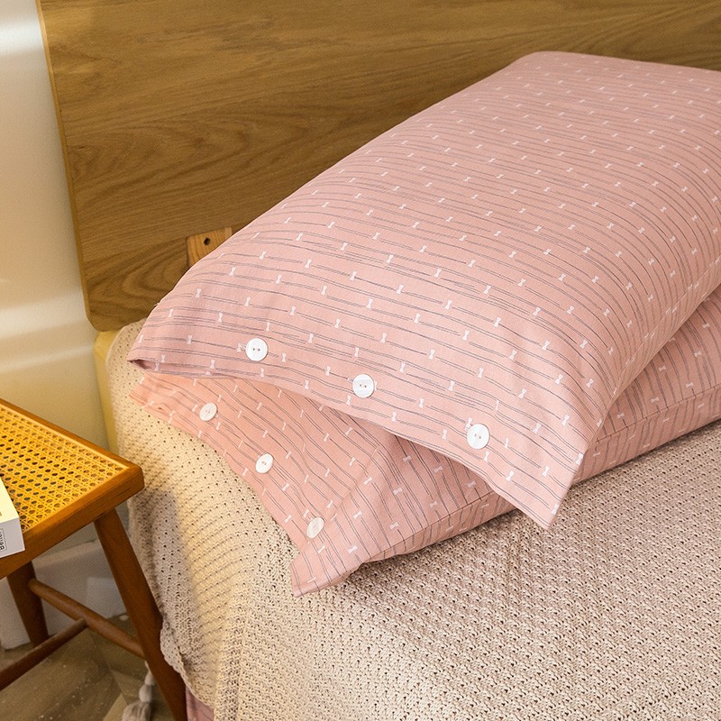 加厚磨毛全棉枕套纯棉枕头套单双人学生宿舍枕芯套48x74cm一对装