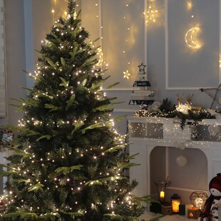 圣诞节装饰品鞭炮灯led串灯小灯泡星星灯串闪烁满天星圣诞树灯带