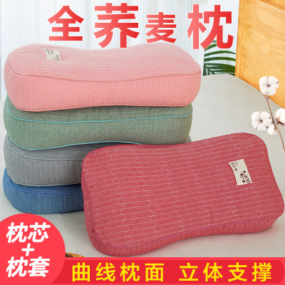 全荞麦皮枕头护颈椎助睡眠成人硬高枕男女家用宿舍单人荞麦壳枕头
