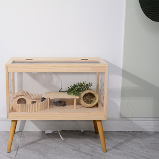 芦丁鸡饲养箱玻璃推拉门单层多层家用仓鼠宠物保温育雏饲养箱鸡窝