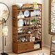 博古架新中式 多宝阁实木多层茶叶茶具收纳架简易客厅落地摆件架子