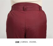 冬 内外穿宽松保暖松紧羽绒棉裤 加厚高腰中老年羽绒裤 女士加肥大码