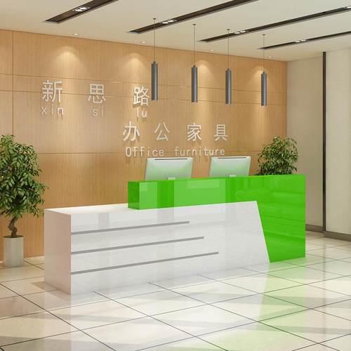 前台接待台公司烤漆前台办公桌收银台吧台迎宾台服装店柜台咨询台