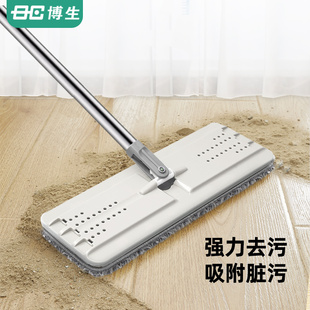 博生加厚家用拖把头通用免手洗懒人平板拖把配件墩布拖布替换布头