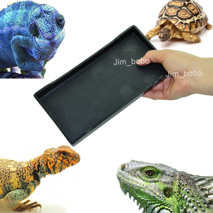 方形爬虫陆龟食盆饮水盆泡澡盆菜盆苏卡红腿角蛙饲养箱爬宠食盘