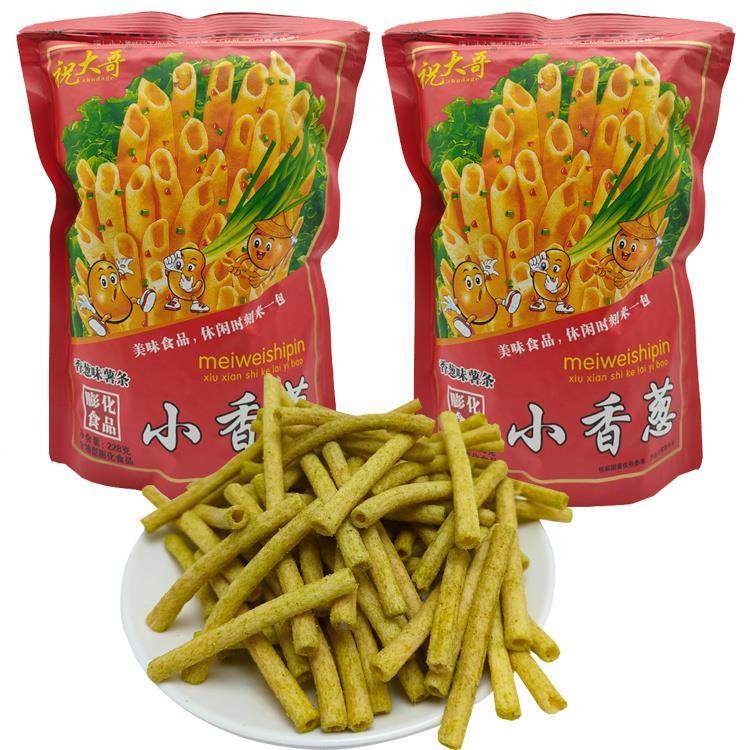 祝大哥小香葱208g大包香葱味膨化食品 网红零食 休闲办公室小零食