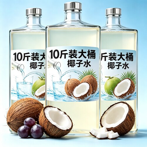10斤椰子水】100%椰子水1.25L大瓶装椰汁0添加剂0脂孕妇可喝