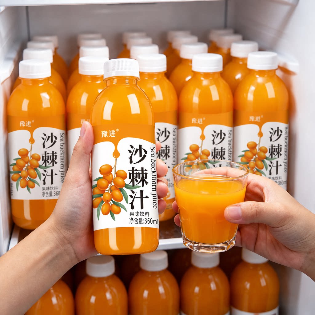 【买一送一】沙棘汁整箱24瓶*360ml维c果汁含沙棘原浆0脂0卡饮料