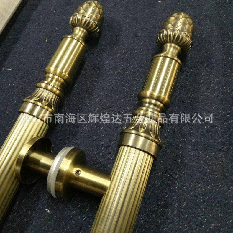 玻璃门中拉简手不锈钢门店把手EJJ豪华加厚约式复古酒别墅入户门