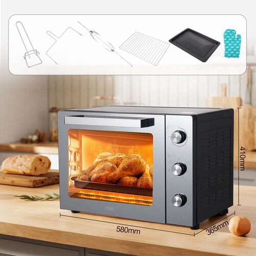 winningstar跨境60L烘培烤鸡蛋挞披萨中型家用多功能电烤箱OVEN