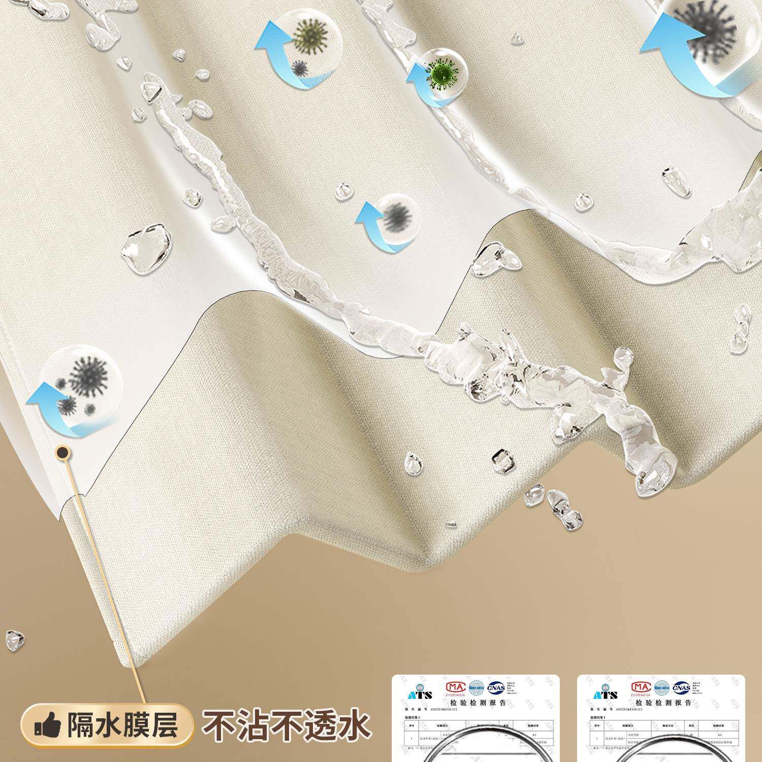 折叠浴帘浴室洗澡遮挡水布离隐F98T5977形吸卫生间干湿分淋防浴盘