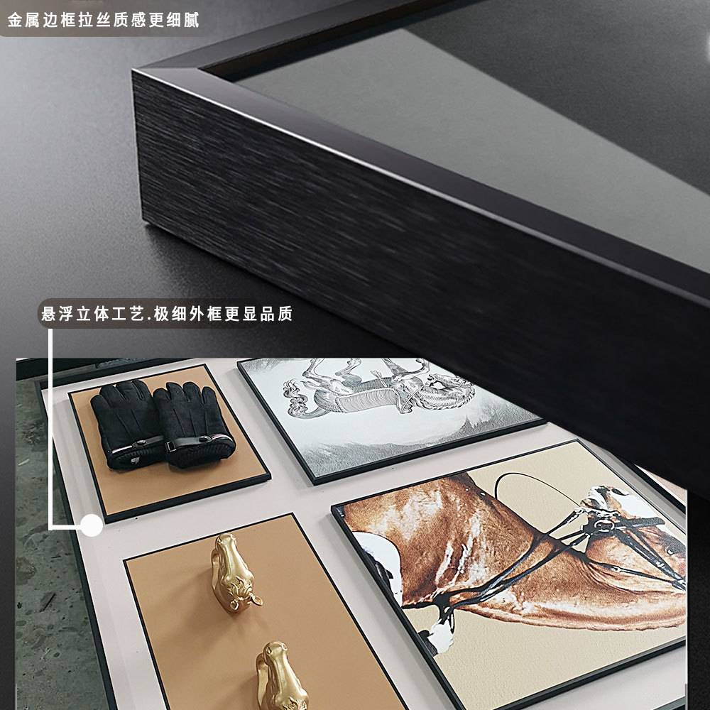 马术装饰画立体装置画玄关走廊酒店工程爱马风挂画创意艺术壁画图片