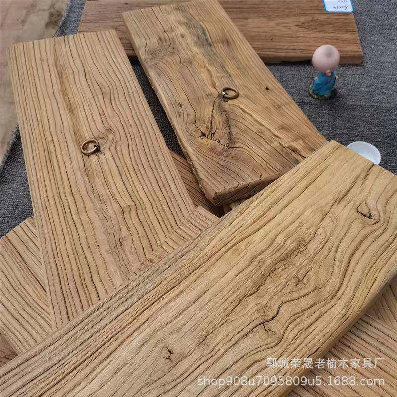 老榆木风化板家装建JHH超材原木材料架市货装修宿板复古客栈民旧