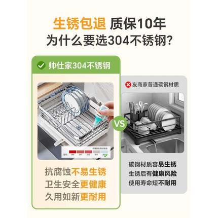3不04锈钢碗盘架沥水房置物架水槽放ltao7T86碗筷沥水厨篮碗碟收